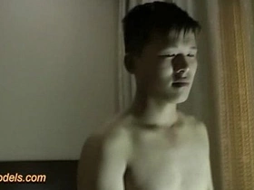 Asian boy bear jerk off